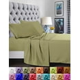 thumbnail image 1 of Elegant Comfort Luxury 1500 Series Silky-Soft Wrinkle Resistant 4 Pieces Sheet Set - Twin/Twin XL Sage/Green, 1 of 6