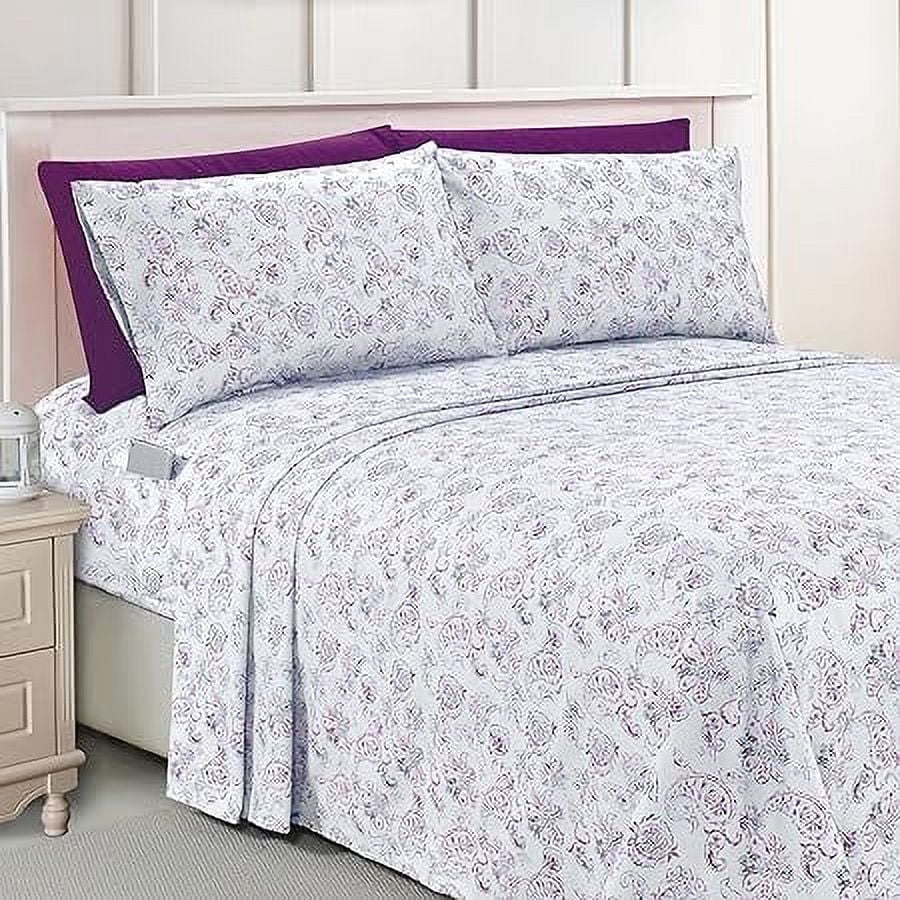 Elegant Comfort Luxury 1500 Series Microfiber Soft Bed Sheets Paisley Pattern - Wrinkle & Fade Resis