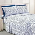 thumbnail image 1 of Elegant Comfort Luxury 1500 Series Soft Bed Sheets Paisley Pattern - Wrinkle & Fade Resistant, 6-Piece Set, King, Paisley Indigo, 1 of 4