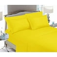 thumbnail image 1 of Elegant Comfort Luxury 1500 Series Soft Bed Sheets - Wrinkle & Fade Resistant, 6-Piece Set, Full, Yellow, 1 of 4