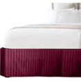 thumbnail image 1 of Elegant Comfort® Luxury 1500 Series Wrinkle Resistant Egyptian Weave Quality STRIPE Bed Skirt / Dust Ruffle - Pleated Tailored 14inch Drop, California King, Burgundy, 1 of 5
