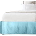 thumbnail image 1 of Elegant Comfort® Luxury 1500 Series Wrinkle Resistant Egyptian Weave Quality STRIPE Bed Skirt / Dust Ruffle - Pleated Tailored 14inch Drop, Queen , Aqua Blue, 1 of 5