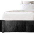 thumbnail image 1 of Elegant Comfort® Luxury 1500 Series Wrinkle Resistant Egyptian Weave Quality STRIPE Bed Skirt / Dust Ruffle - Pleated Tailored 14inch Drop, Twin, Black, 1 of 5