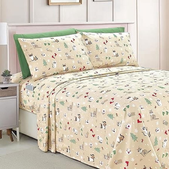 Registent Elegant Comfort 6 Piece Wrinkle Resistant Series Bed Sheet Set, King ...