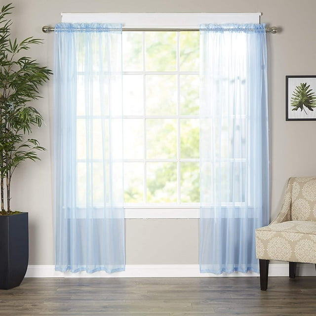 Elegant Comfort Luxury Sheer Curtains, Window Treatment Curtain Panels