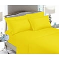 thumbnail image 1 of Elegant Comfort Luxury Soft Bed Sheets 1500 Series Microfiber Softness Wrinkle and Fade Resistant (6-Piece) Bedding Set, Queen, Yellow, 1 of 6