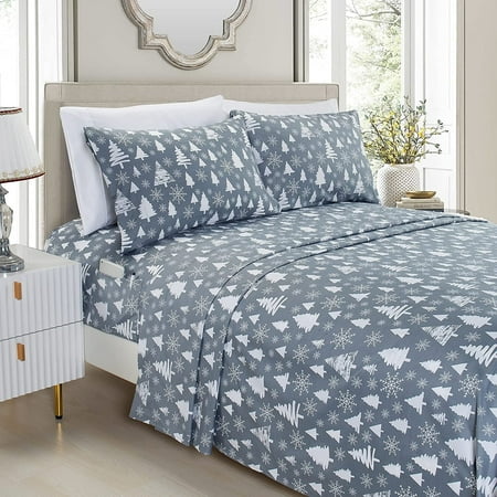Elegant Comfort Luxury Soft Bed Sheets Holiday Pattern 1500 Thread Count Percale Egyptian Quality So