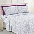 thumbnail image 1 of Elegant Comfort Luxury Soft Bed Sheets Paisley Pattern - 1500 Premium Hotel Quality Microfiber Softness Wrinkle and Fade Resistant (6-Piece) Bedding Set, California King, Paisley Purple, 1 of 5