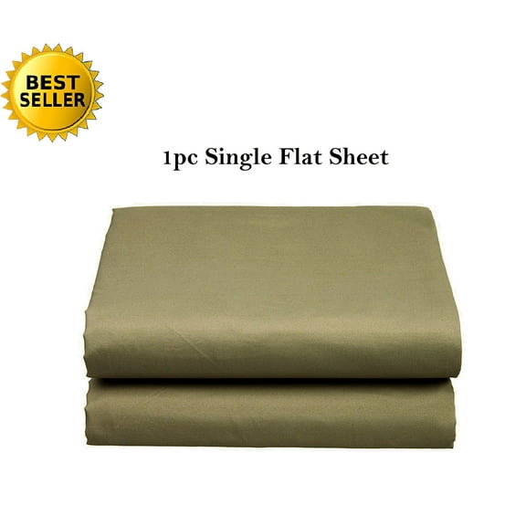 Elegant Comfort Luxury Ultra Soft Single Flat Sheet High Quality Special Treatment Construction King, Sage