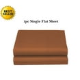 thumbnail image 1 of Elegant Comfort® Luxury Ultra Soft Single Flat Sheet High Quality Special Treatment Construction Queen, Mocha Chocolate-Bronze, 1 of 1