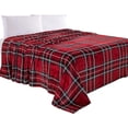 thumbnail image 1 of Elegant Comfort Luxury Velvety Feel Blanket, All-Season Lightweight Blanket, Ultra Plush, Soft, Flannel Fleece for Couch, Sofa, Bed, Travel, Plaid Design, King/California King, Burgundy, 1 of 5
