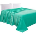 thumbnail image 1 of Elegant Comfort Luxury Velvety Feel Blanket, All-Season Lightweight Blanket, Ultra Plush, Soft, Flannel Fleece for Couch, Sofa, Bed, Travel, Solid Design,Full/Queen, Tiffany, 1 of 5