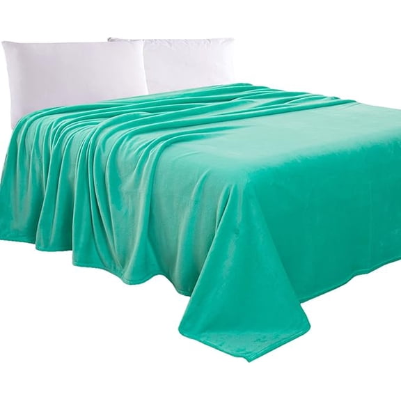 Elegant Comfort Luxury Velvety Feel Blanket, All-Season Lightweight Blanket, Ultra Plush, Soft, Flannel Fleece for Couch, Sofa, Bed, Travel, Solid Design,King/California King, Tiffany
