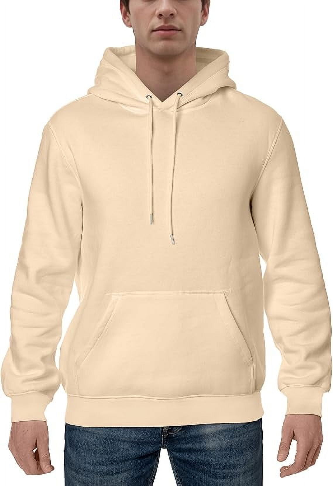 Men's Fleece Hoodie, Soft Breathable Casual Midweight Hooded Pullover Sweatshirt for Men, XX-Large, Cream
