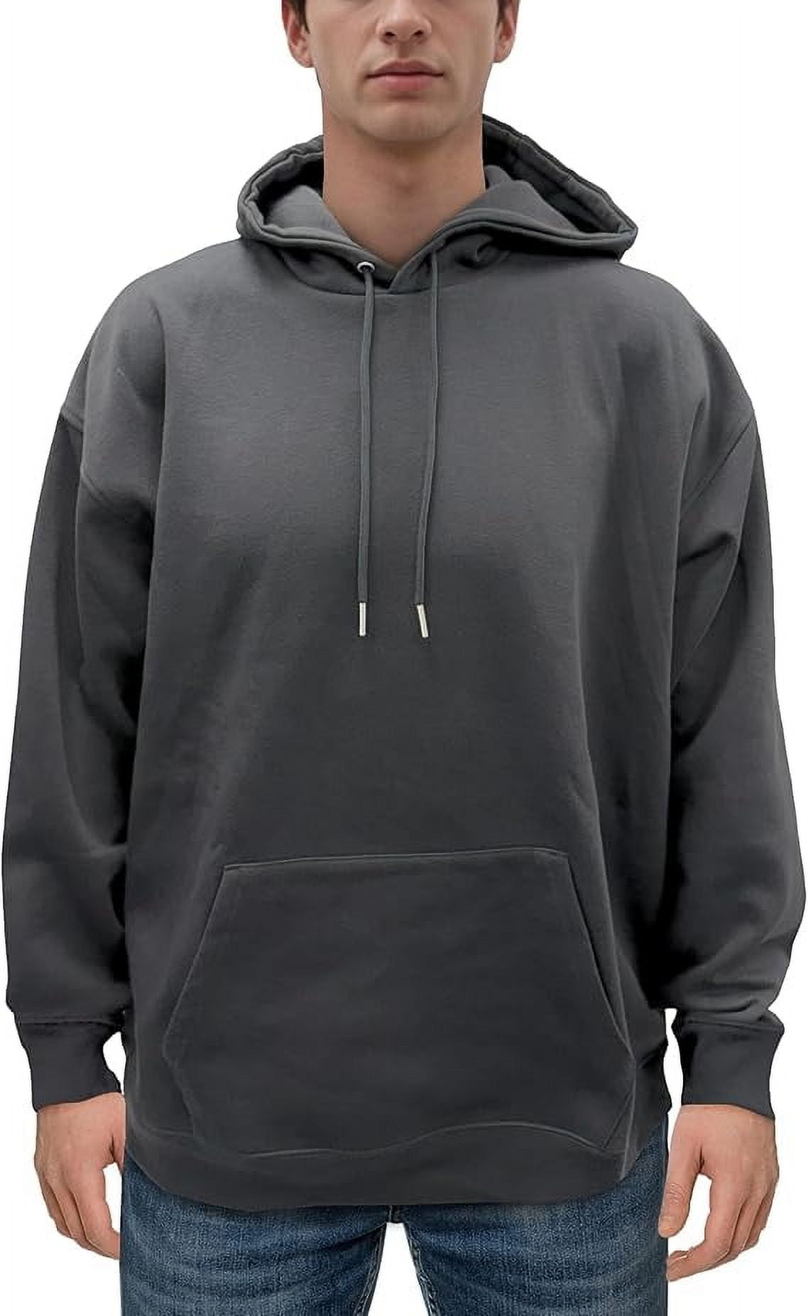 Men's Fleece Hoodie, Soft Breathable Casual Midweight Hooded Pullover Sweatshirt for Men, XX-Large, Gray