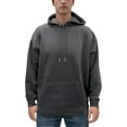 thumbnail image 1 of Elegant Comfort Men's Fleece Hoodies, Moisture Wicking & Breathable, Pullover Hooded Sweatshirt, Medium, Gray, 1 of 5