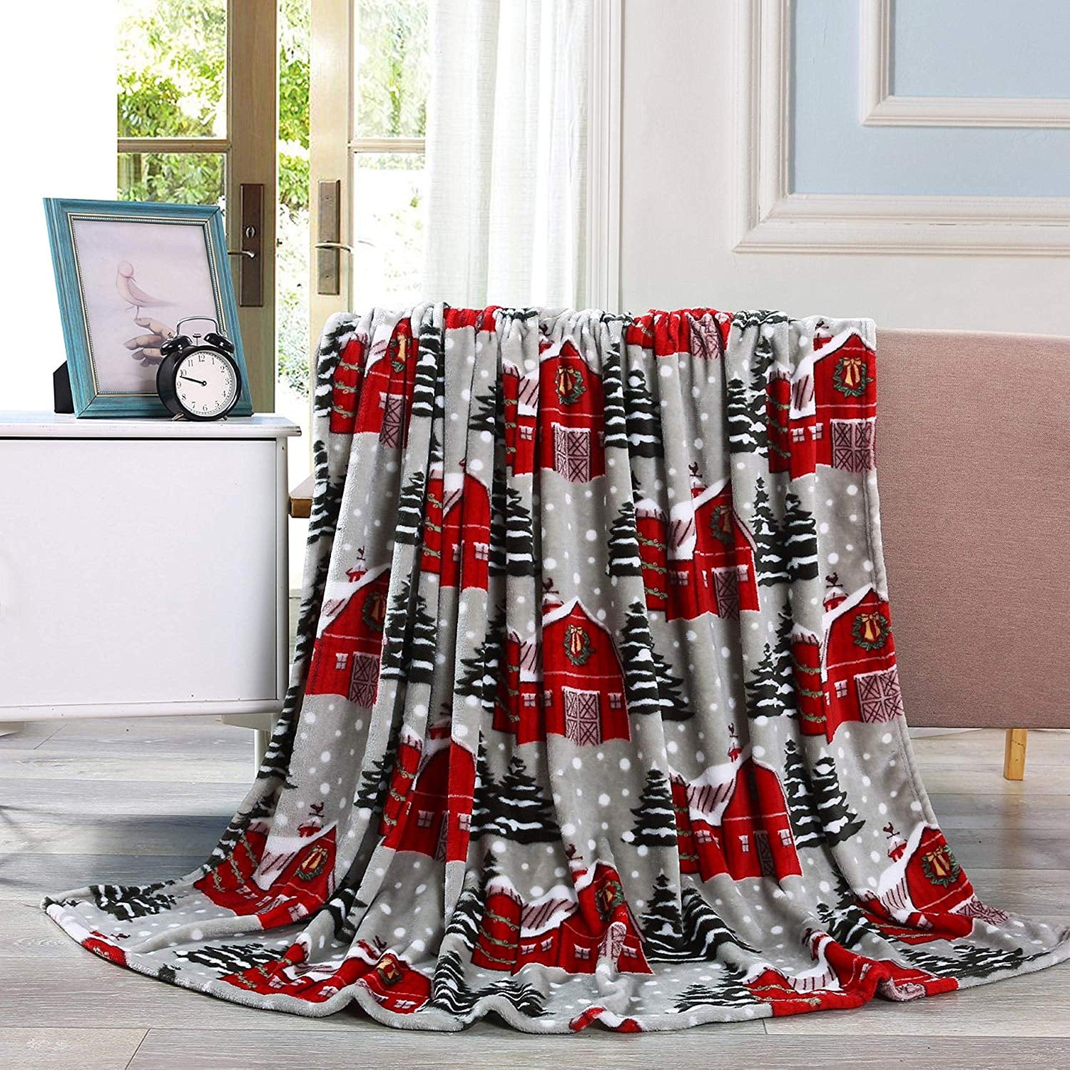 Elegant Comfort Multi-color Microfiber, Polyester Throws 50" x 60"