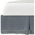 thumbnail image 1 of Elegant Comfort Narina Collection Lace Bed Skirt 15inch Drop, 1500 Thread Count Quality, Sophisticated Design for a Vintage Look- Easy Care and Wrinkle Resistant, Lace Bedskirt, King, Gray, 1 of 5