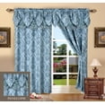thumbnail image 1 of Elegant Comfort Penelopie Blue Jacquard Look Curtains, 55” x 84” (2 Panels), 1 of 1