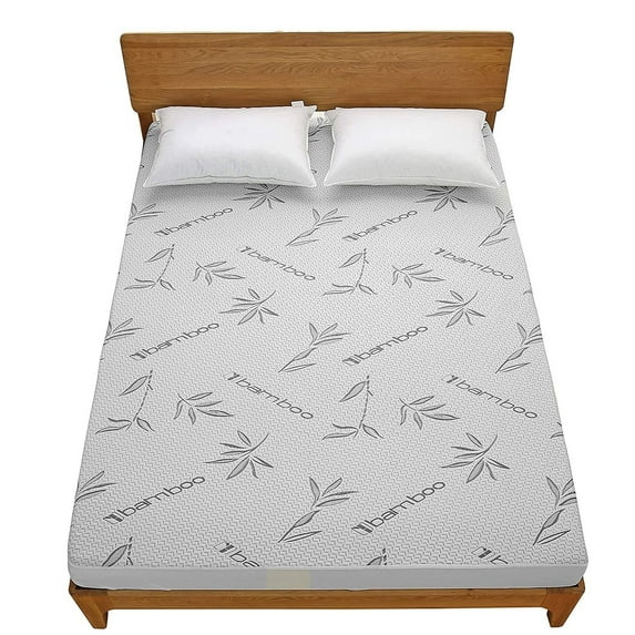Elegant Comfort Premium Bamboo 100% Waterproof Fitted Mattress Protector Gray Twin