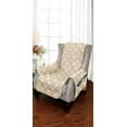thumbnail image 1 of Elegant Comfort QUILTED REVERSIBLE FURNITURE PROTECTOR for Pet Dog Children Kids -2 TIES TO STOP SLIPPING OFF Treatment Microfiber As soft as Egyptian Cotton Cream/Taupe Wing Chair, 1 of 1