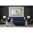 thumbnail image 1 of Elegant Comfort Quilted Furniture Protectors Solid and Printed Design Reversible Slipcovers Featuring Elastic Straps and Smart Pockets Great for Pets, Kids and More, Loveseat, Navy/Gray, 1 of 4