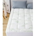thumbnail image 1 of Elegant Comfort Rayon Derived from Bamboo Mattress Pad, Overfilled Extra Plush Topper, Breathable Cool Flow Technology, 16" Deep Pocket, Twin XL, Green, 1 of 6