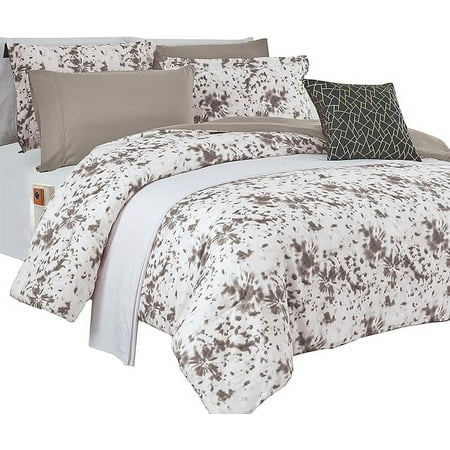 Elegant Comfort Reversible 10-Piece Comforter Set, Tie-Dye Print, Decorative Pillow and Fitted