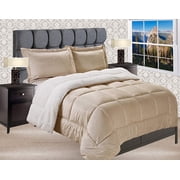 Elegant Comfort Reversible Down Alternative Micro Suede 2 Piece Comforter Set Twin Gold