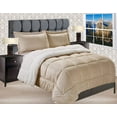 thumbnail image 1 of Elegant Comfort Reversible Down Alternative Micro Suede 3 Piece Comforter Set Full Gold, 1 of 4