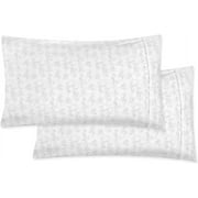 Set of 2 Sea Waves Pint Pillowcases - 1500 Series Hotel Quality Microfiber, Soft and Smooth Envelope Closure - Standard/Queen, Wave Beige