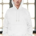 thumbnail image 1 of Elegant Comfort Set of 2 Fleece Cotton Hoodie, Soft, Breathable Casual Midweight Hooded Pullover Sweatshirt Medium, White, 1 of 5