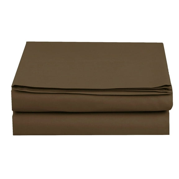 Elegant Comfort Set of 4 Fitted Sheet Polyester King Brown 1500 Thread Count