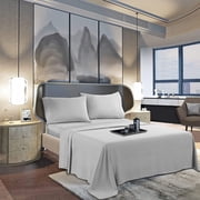 Elegant Comfort Silky-Soft 1800 Series - Wrinkle-Free 2-Piece Pillowcases, King Size, Silver