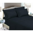 thumbnail image 1 of 1800 Series 4-Piece Bed Sheet Set, Deep Pocket up to 16 inch - Full Black, 1 of 6
