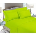 thumbnail image 1 of 1800 Series 4-Piece Bed Sheet Set, Deep Pocket up to 16 inch - Full Lime, 1 of 6