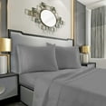 thumbnail image 1 of Elegant Comfort Silky-Soft 1800 Series - Wrinkle-Free 4-Piece Bed Sheet Set, Deep Pocket up to 16 inch, Queen, Gray, 1 of 5