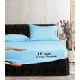 thumbnail image 1 of 1500 Premier Hotel Collection Egyptian Quality 1-Piece Fitted Sheet, , California King Aqua, 1 of 4