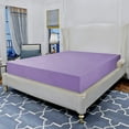 thumbnail image 1 of Elegant Comfort Single Fitted Sheet, Deep Pocket Solid Design, Polyester , Full Lilac, 1 of 5
