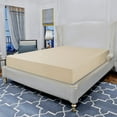 thumbnail image 1 of Elegant Comfort Single Fitted Sheet, Deep Pocket Solid Design, Polyester , Queen Cream, 1 of 5