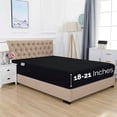 thumbnail image 1 of 1500 Series Single Fitted Sheet, Smart and Deep Pocket 18 inch, Full Black, 1 of 5