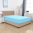 thumbnail image 1 of Elegant Comfort Luxury Microfiber Single Fitted Sheet, Deep Pocket 18 Inch, Queen, Aqua, 1 of 5