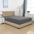 thumbnail image 1 of Elegant Comfort Single Fitted Sheet, Smart and Deep Pocket 18 inch, Solid Print Polyester, California King Gray, 1 of 5