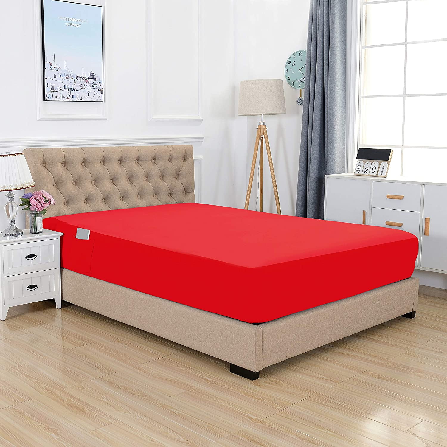 Elegant Comfort Single Fitted Sheet, Smart and Deep Pocket 18 inch