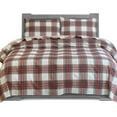 thumbnail image 1 of Elegant Comfort Soft 4-Piece Cotton Flannel Sheet Set -Deep Pocket Fitted Sheet, Flannel Sheets - Cali King, Plaid Ivory, 1 of 5