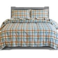 thumbnail image 1 of Elegant Comfort Soft 4-Piece Cotton Flannel Sheet Set -Deep Pocket Fitted Sheet, Flannel Sheets - Full, Plaid Coral, 1 of 5