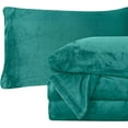 thumbnail image 1 of Elegant Comfort 4-Piece Velvet Plush Flannel Sheet Set Velvet Flannel Fleece Deep Pocket Sheet Set - Full, Turquoise, 1 of 6