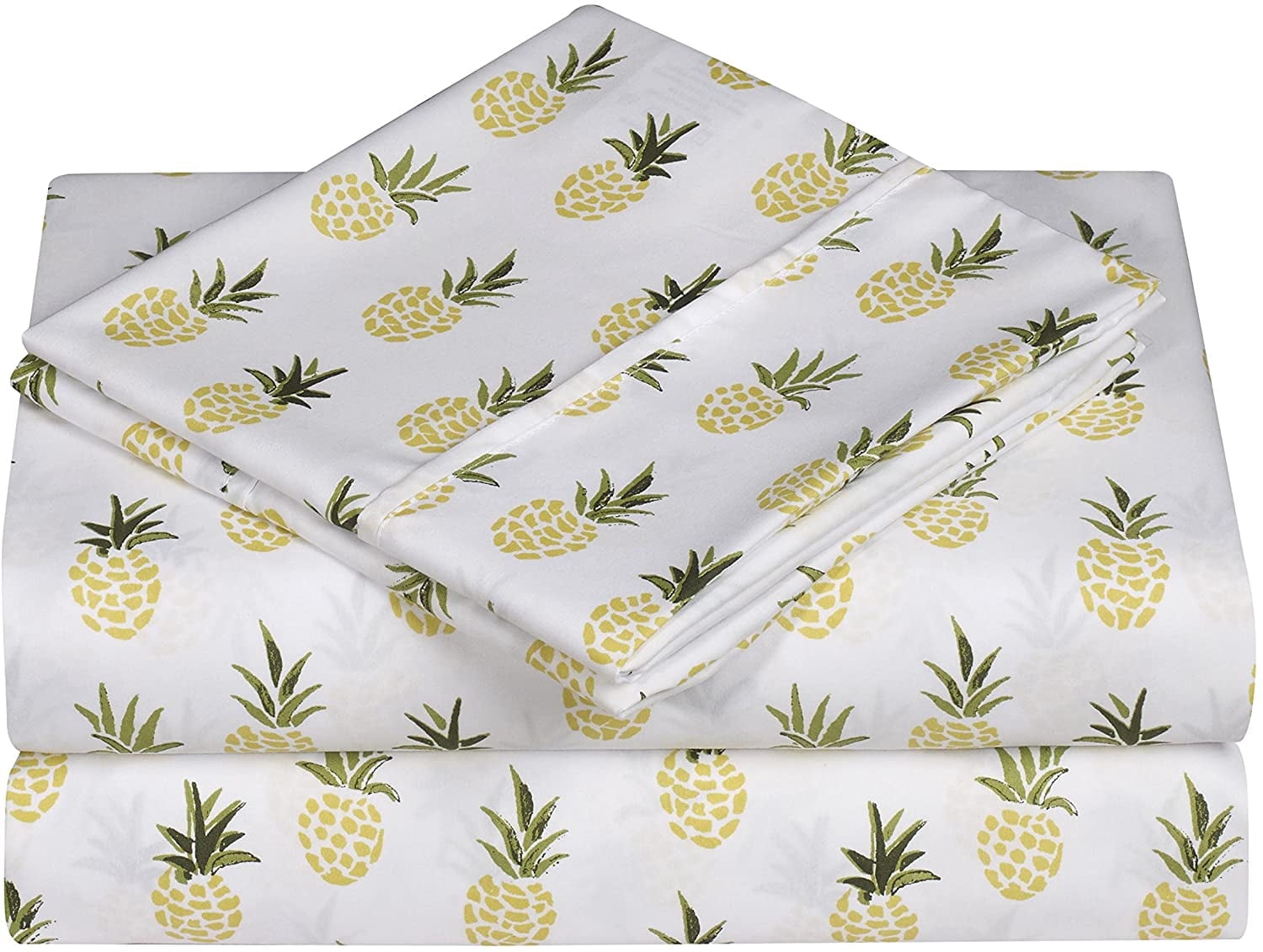 Sheets King Pattern Spring Elegant Comfort King Bed Sheets, Pineapple Pattern, 1500 Series, 6 ...