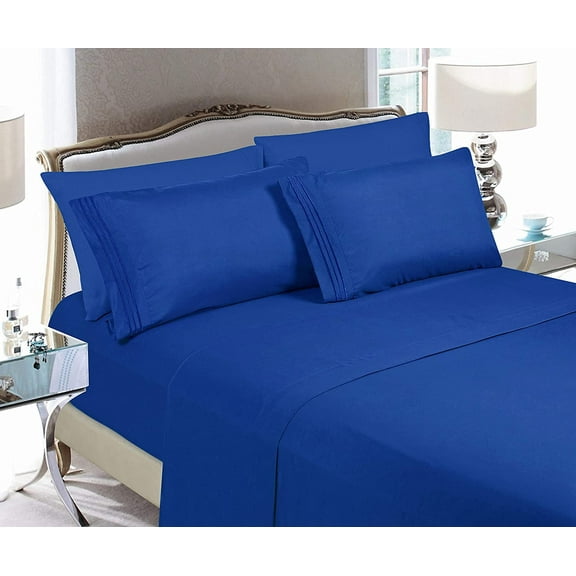 Elegant Comfort Super Soft 1500 Series Sheet set, King, Royal Blue