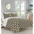 thumbnail image 1 of Elegant Comfort Super Soft Quatrefoil Comforter Pattern Down Alternative Reversible 3-Piece Comforter Set,King, Gray/White, 1 of 4